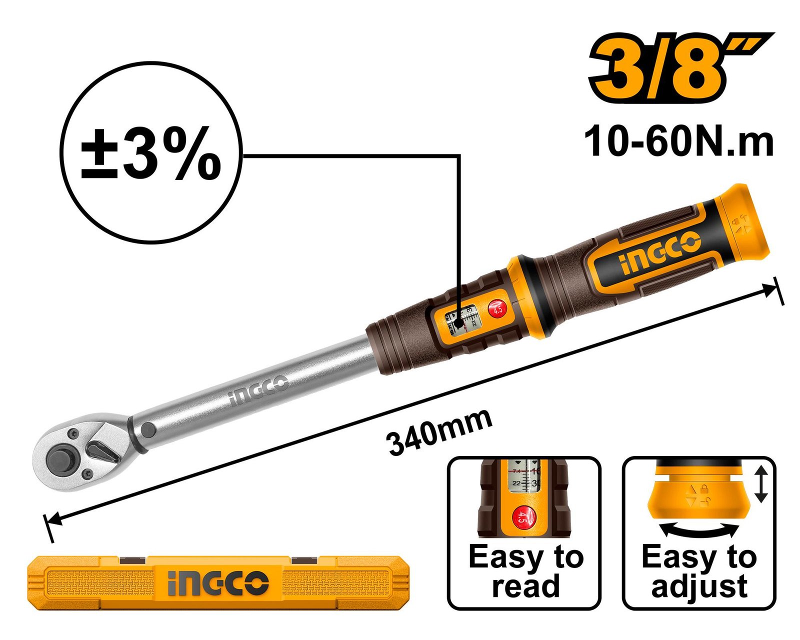 Ingco Preset torque wrench HPTW3860N8