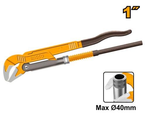 HPW04013.jpg Ingco 45° Heavy duty Swedish pipe wrench HPW04013 - Image 1
