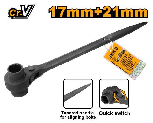 Ingco Double socket ratchet wrench HRSTW17211