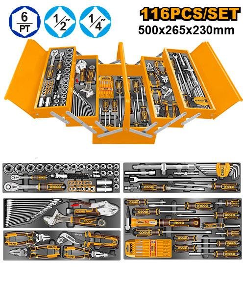 Ingco 116 Pcs Tools chest set HTCS261168