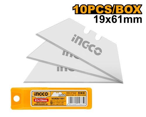 Ingco 10 Pcs utility knife blades set HUKB61001