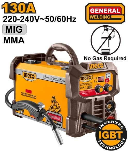 Ingco Inverter flux cord arc welding(FCAW) machine ING-FC13018