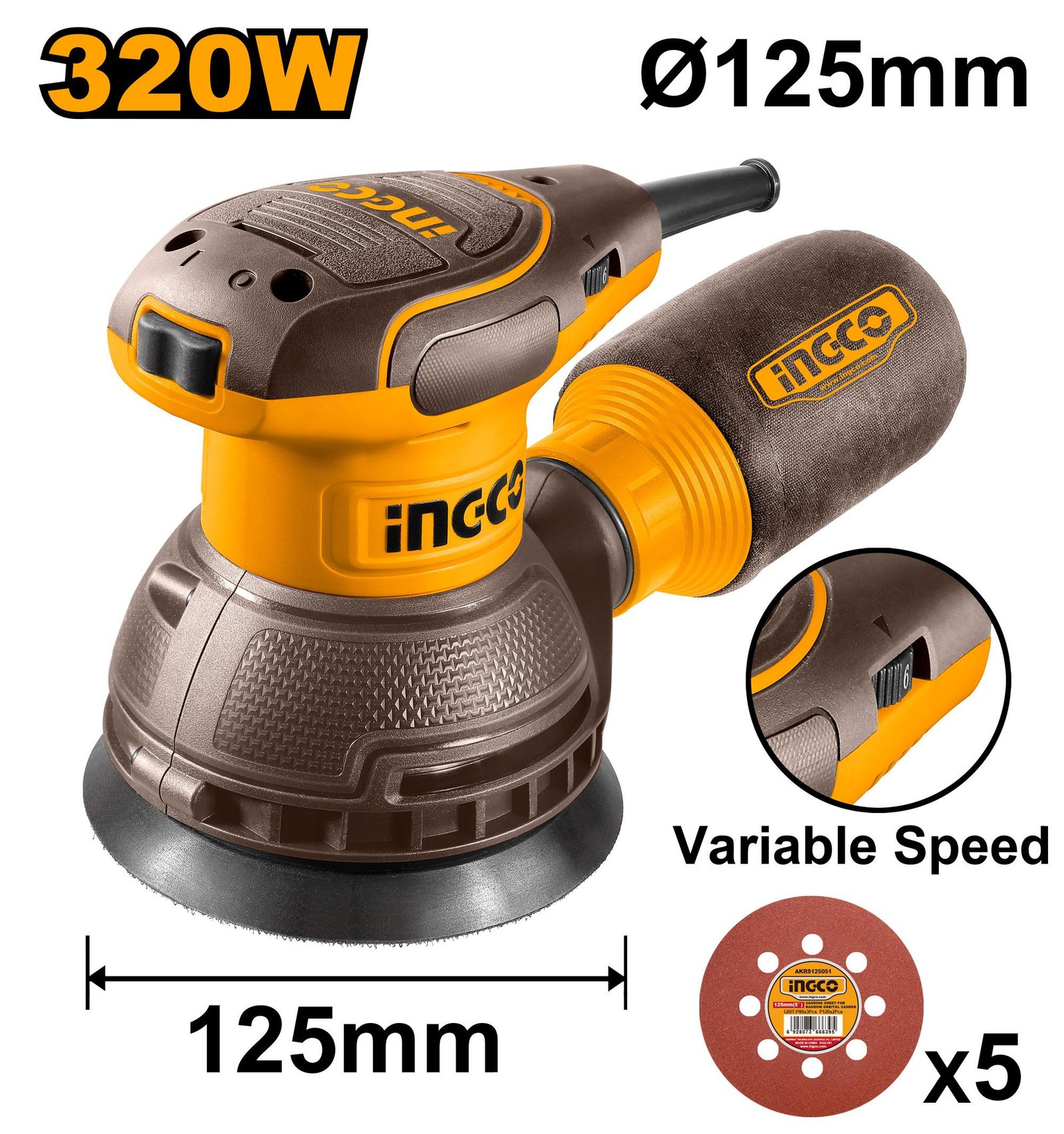 Ingco Rotary sander RS3216