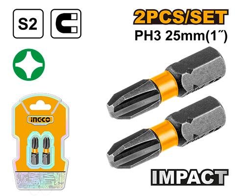 Ingco Impact screwdriver bits SDBIM71PH325