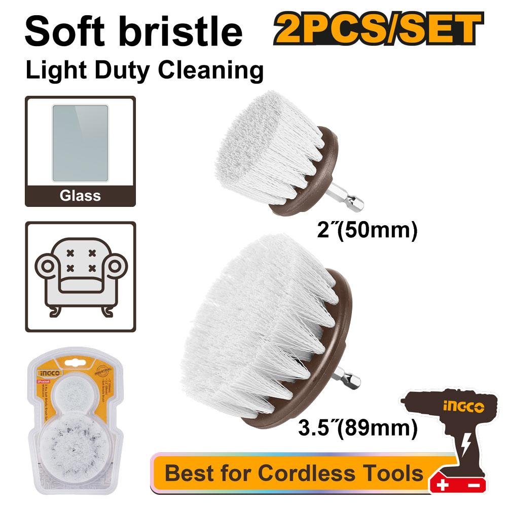 Ingco 2 Pcs Soft bristle brush set WCBS3235