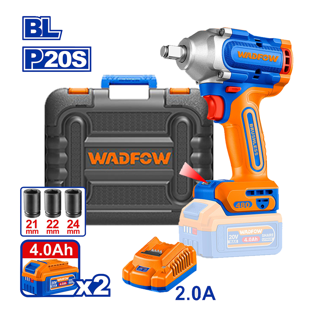 Wadfow Cordless impact wrench WCD1B483