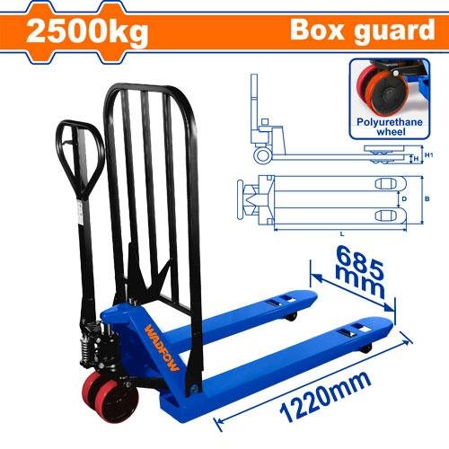 Wadfow Hand pallet truck with box guard WNH6R75