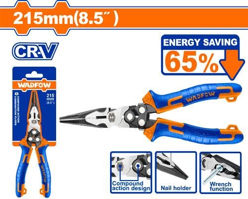 Wadfow Compound action long nose pliers WPL2768