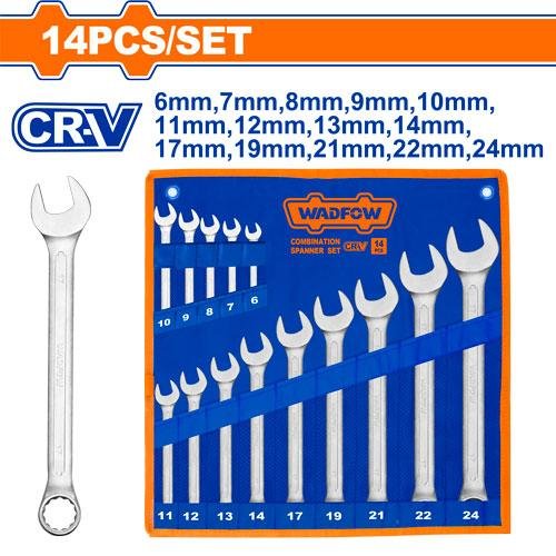 Wadfow 14 Pcs Combination spanner set WSP1M24