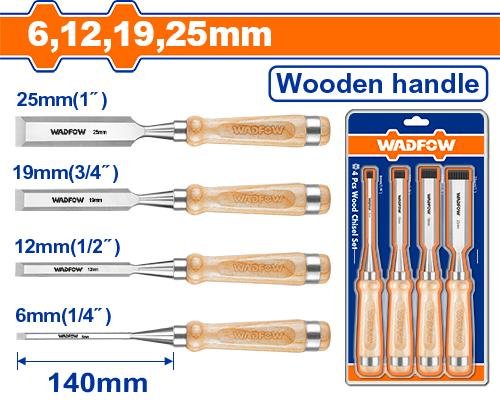 Wadfow 4 Pcs wood chisel set WWC3214